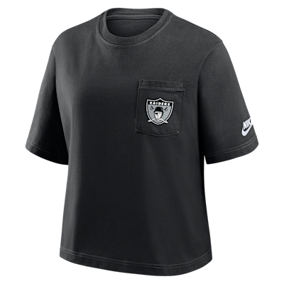 Las Vegas Raiders Rewind Pocket Boxy Women's Nike NFL T